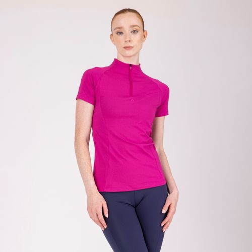 Shires Aubrion Women's React Short Sleeve Base Layer - Fushia