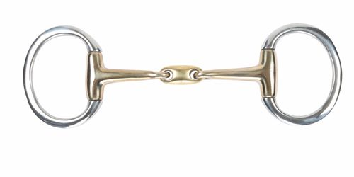 OUTLET: Shires Brass Alloy Flat Ring Lozenge Eggbutt - 5.5in - Stainless Steel