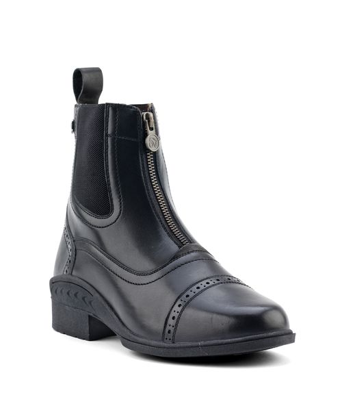 OUTLET: Ovation Women's Tuscany Zip Front Paddock Boot - 7 - Black
