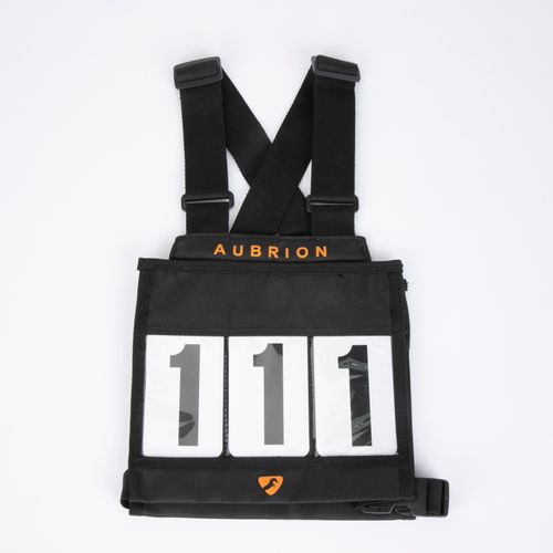 OVERSTOCK: Shires Aubrion Adult Number Bib Set - One Size - Black