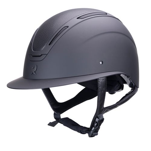 Karben Amity LTHR Wide Peak Riding Helmet - Black