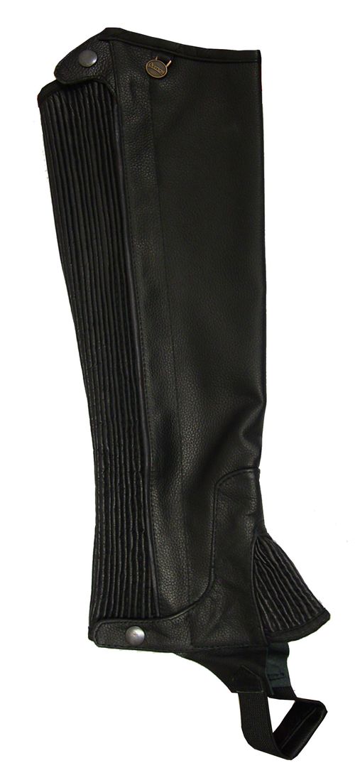 BARGAIN: Ovation Kids' Pro Topgrain Half Chaps - 6-8 - Black