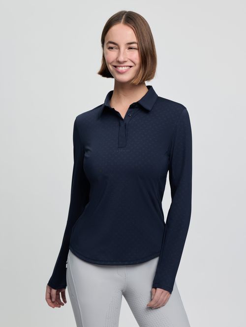 LeMieux Women's Sarah Shirt Base Layer - Patterned Navy