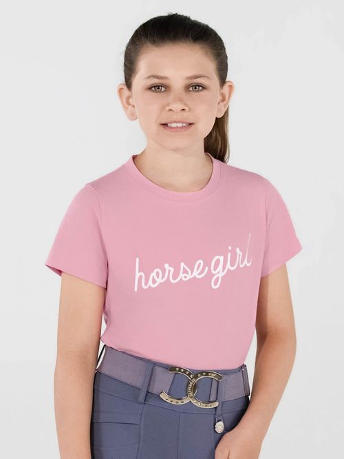 Dapplebay Kids' Tee Shirt - Ballet Pink Horse Girl