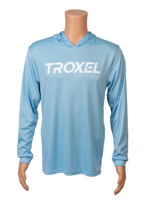Troxel Long Sleeve Hoodie w/UPF 50+ - Blue