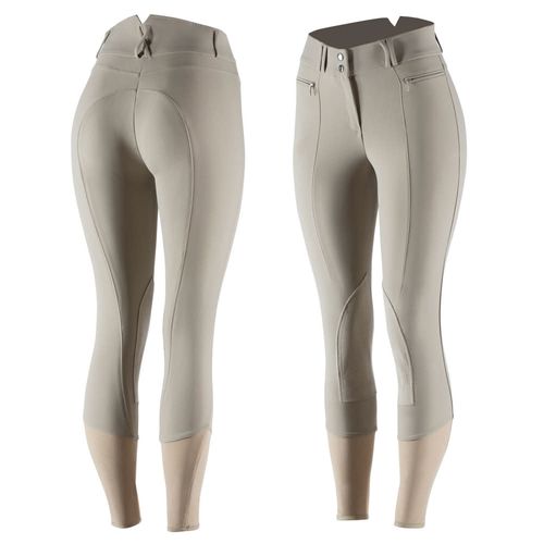 OUTLET: Horze Women's Angelina Knee Patch Breeches - EU 46/US 34 - Tan