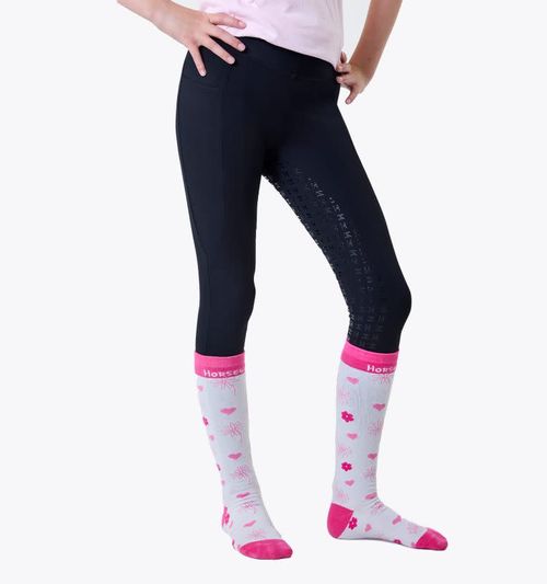 OUTLET: Horseware Kids' Full Seat Riding Tights - 13-14 years - Black