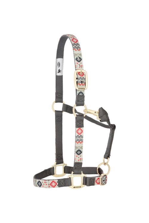 Weaver Patterned Adjustable Halter - Crimson Aztec