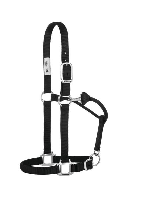 Weaver Original 1" Adjustable Halter w/Chrome Hardware - Black