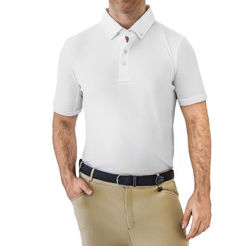 Ovation Men's Classic Short Sleeve Polo Show Shirt - White