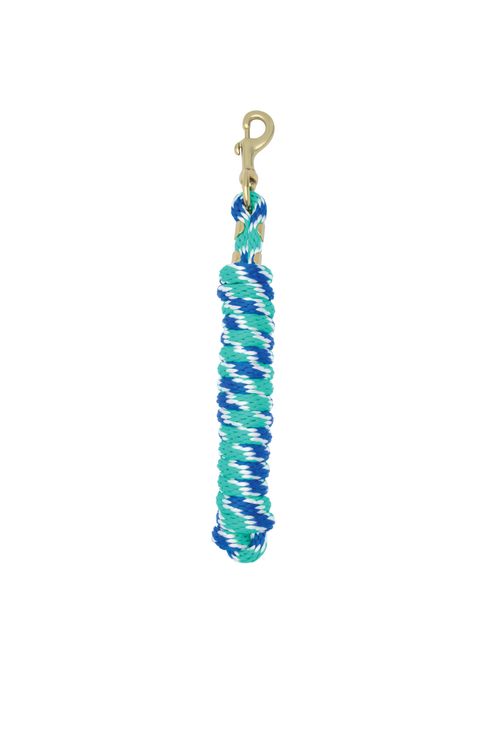 Weaver Value Lead Rope w/Brass Plated Snap - Blue/White/Green
