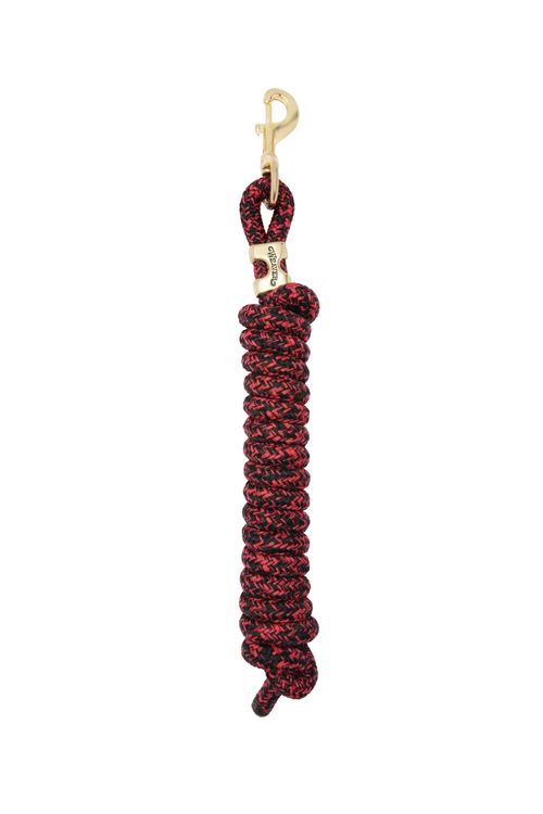 Weaver Poly Lead Rope w/Solid Brass Snap - Mosaic Red/Black