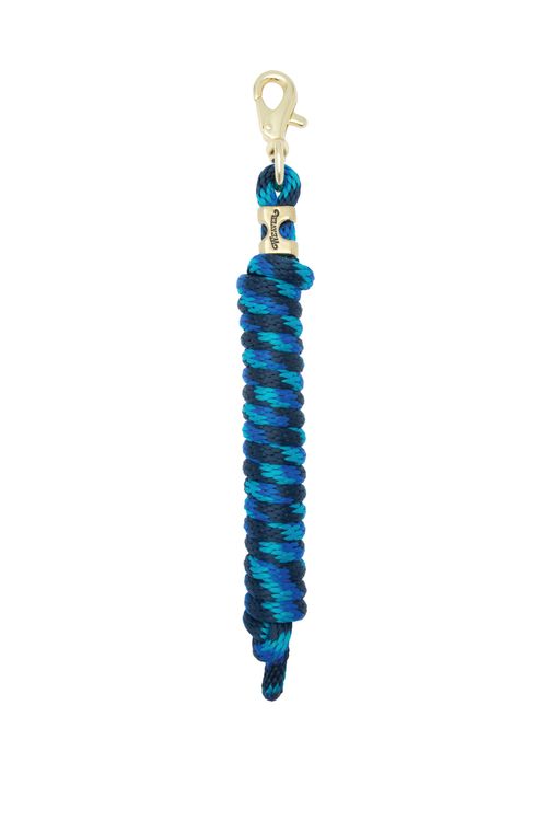 Weaver Poly lead Rope w/Brass Plated Trigger Snap - Navy/Blue/Turquoise