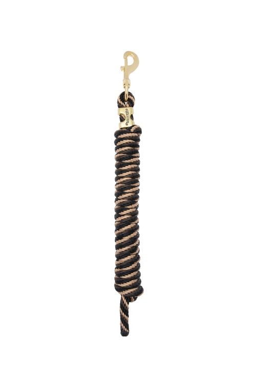 Weaver Poly Lead Rope w/Solid Brass Snap - Black/Brown/Tan
