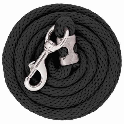 Weaver Poly Lead Rope w/Chrome Brass Snap - Black