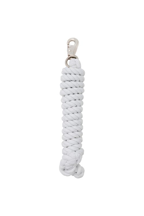 Weaver 10ft Cotton Lead Rope w/Nickle Plated Bull Snap - White