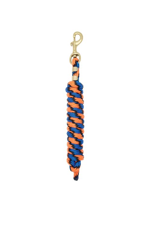 Weaver Value Lead Rope w/Brass Plated Snap - Orange/Black/Blue