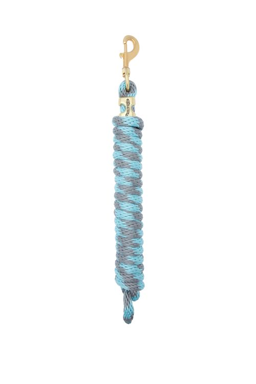 Weaver Poly Lead Rope w/Solid Brass Snap - Slate Blue/Titatanium Gray