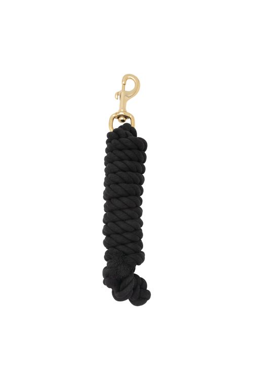 Weaver 8ft Cotton Lead w/Brass Plated Snap - Black