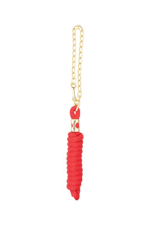 Weaver Poly Lead Rope w/Brass Plated Swivel Chain - Red