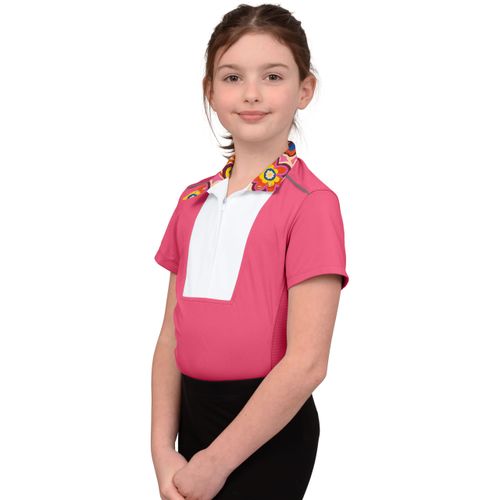 Chestnut Bay Kids' SkyCool Liberty Sport Short Sleeve Show Shirt - Coral