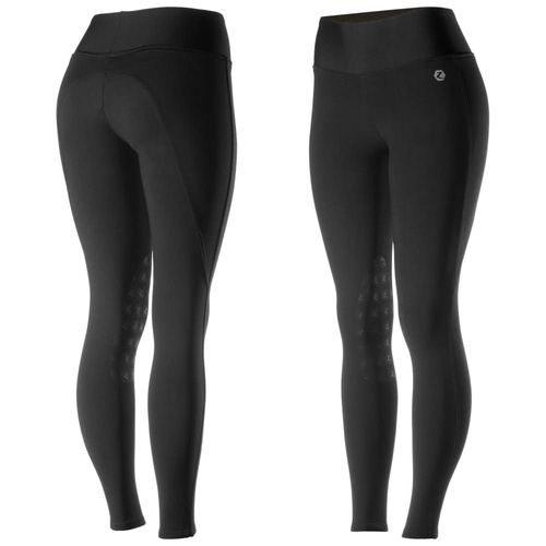 OUTLET: Horze Women's Juliet HyPer Flex Knee Patch Tights - EU 40/US 28 - Black
