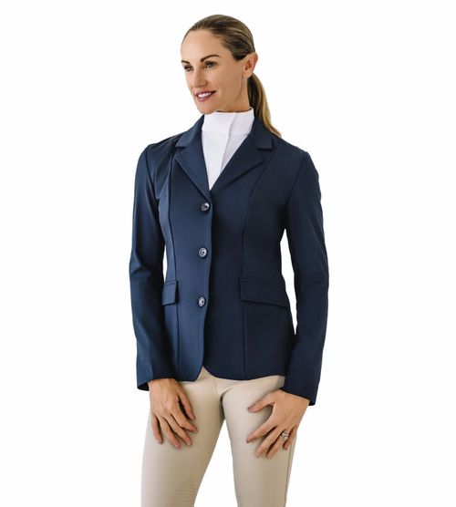 OUTLET: Ovation Women's PowerFlex Lite 3-Button Show Coat - 14 Regular - Navy