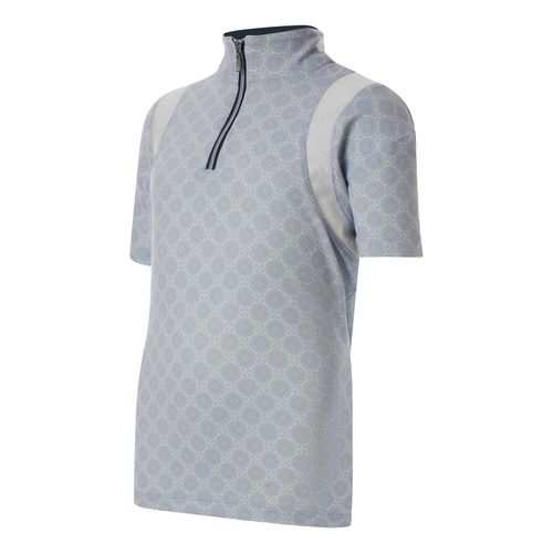 Equinavia Kids' Alma NordicAir Short Sleeve Sun Shirt - Light Gray/Lavender