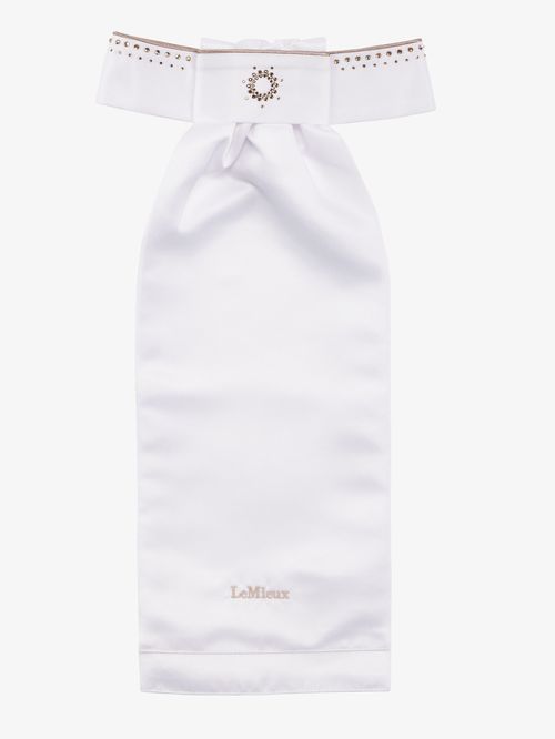 LeMieux Brilliance Stock Tie - White/Espresso