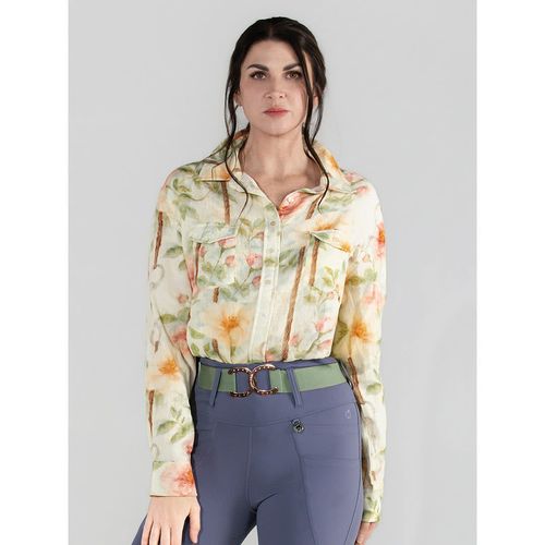 Dapplebay Women's Breezy Button Up Top - Vintage Floral