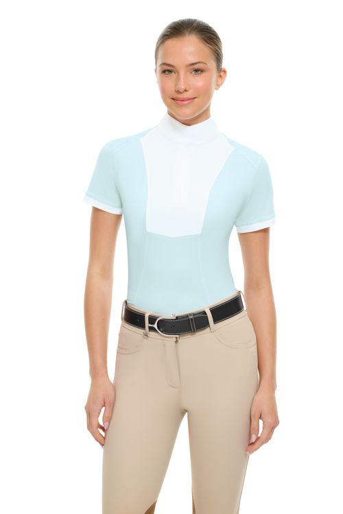 RJ Classics Women's Elsie Short Sleeve Show Shirt - Sky Lattice