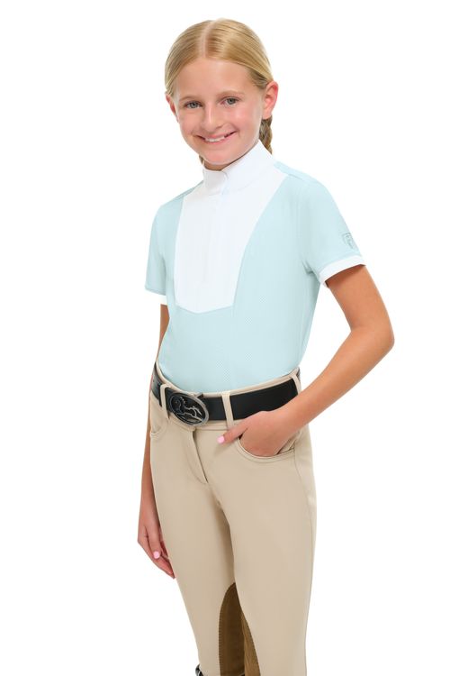 RJ Classics Kids' Elsie Jr Short Sleeve Show Shirt - Sky Lattice