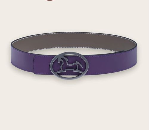 OUTLET: RJ Classics Lilo Bobbie Belt - X Large - Taupe/Purple/Gunmetal Buckle