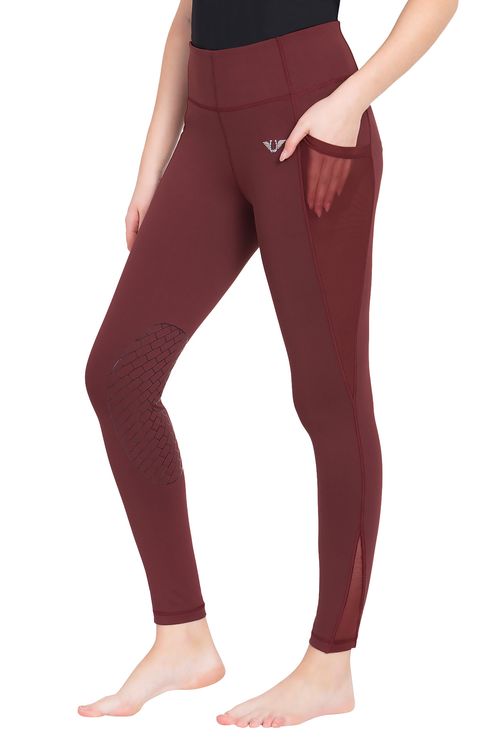 BARGAIN: TuffRider Women's Minerva EquiCool Tights - X Small - Wine