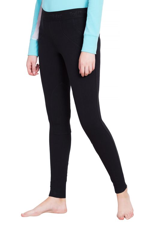 OUTLET: TuffRider Women's Cotton Schoolers Riding Tights - 32 Regular - Black