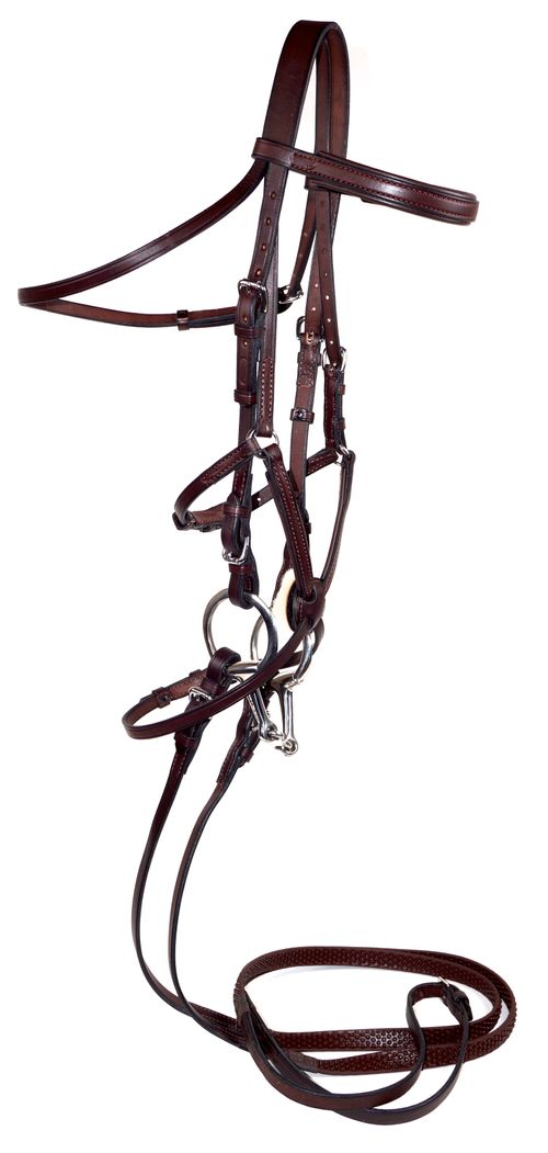 OUTLET: Nunn Finer Fairhill Figure 8 Event Bridle - Cob - Havana/Zinc