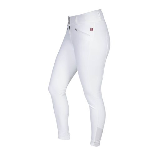 OVERSTOCK: Back on Track Women's Katie Full Seat Breeches - 0 - White