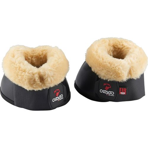 OUTLET: Catago Fir-Tech Bell Boots w/Fur - Large Horse - Black