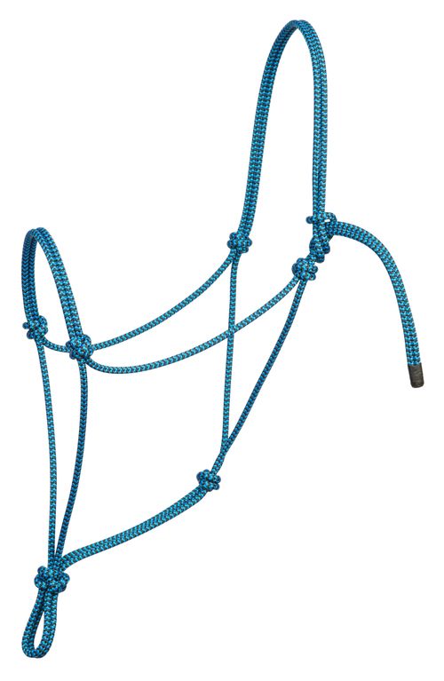 Weaver Silvertip Big Sky Rope Halter - Blue/Black