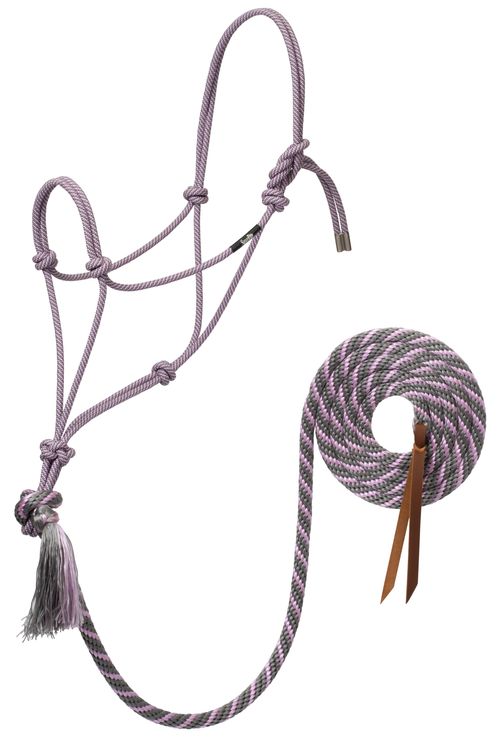 Weaver Silvertip No. 95 Rope Halter w/10'  Lead - Grey/Lavender