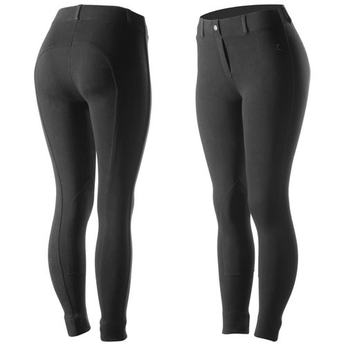 BARGAIN: Horze Women's Ella Pull Up Knee Patch Tights - EU 34/US 22 - Black