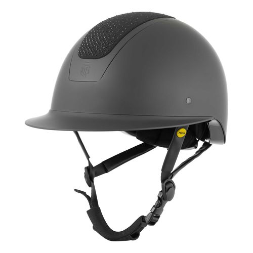 OVERSTOCK: Equinavia Crown MIPS Riding Helmet - Small - Black/Black Crystal
