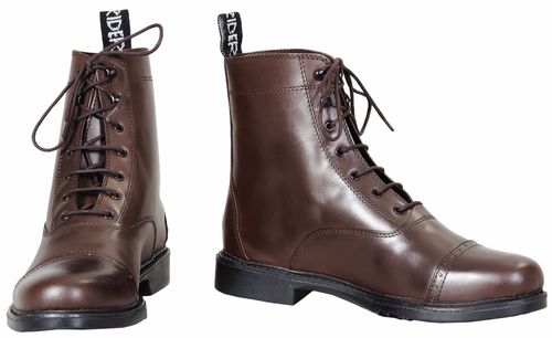 OUTLET: TuffRider Women's Baroque Lace Up Paddock Boots - 10.5 - Mocha