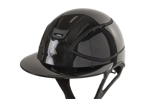 OVERSTOCK: Hassinger Presidente Helmet - Small/Medium (51-56cm) - Black Sparkle/Black Matte