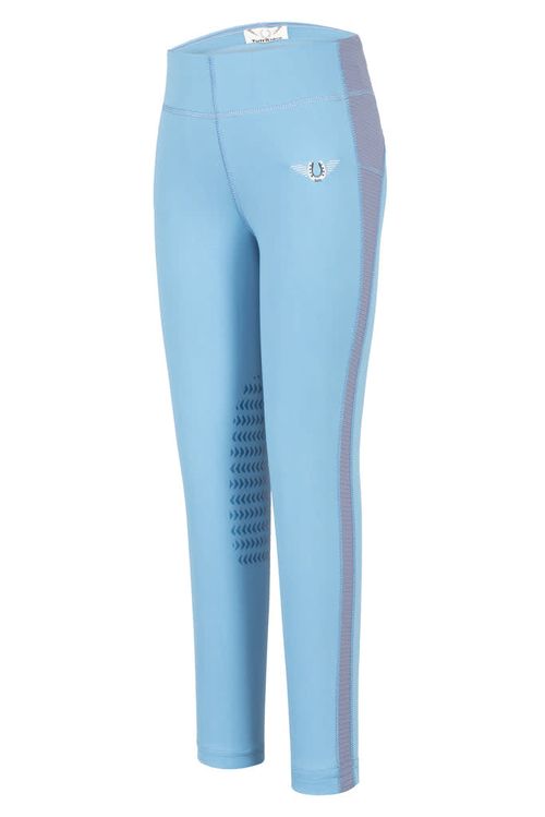OVERSTOCK: TuffRider Kids' Ventilated Schooling Riding Tights - Medium - French Blue/Cornflower Blue