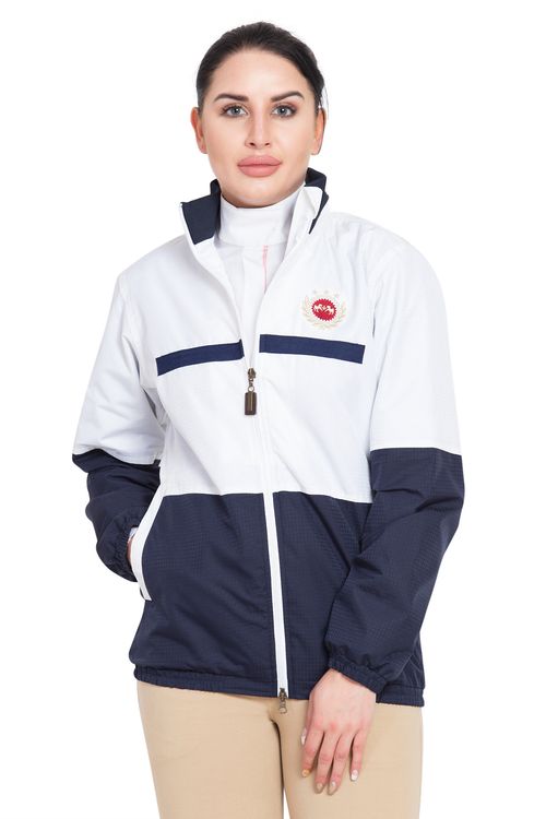 BARGAIN: Equine Couture Women's Marmara Jacket - XX Large - White/EC Navy