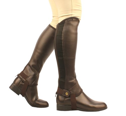 OUTLET: Saxon Equileather Half Chaps - Small - Brown