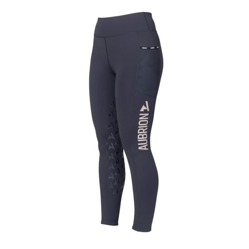 READY TO SHIP: Shires Aubrion Kids' React Non Stop Riding Tights - 7-8 years - Shadow