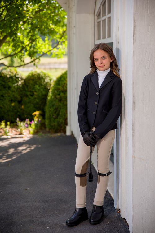 READY TO SHIP: Shires Aubrion Kids' Goldhawk Show Jacket - 32 - Black