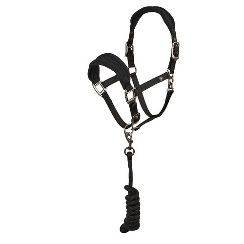 READY TO SHIP: Shires ARMA Comfy Fleece Headcollar - Horse - Black